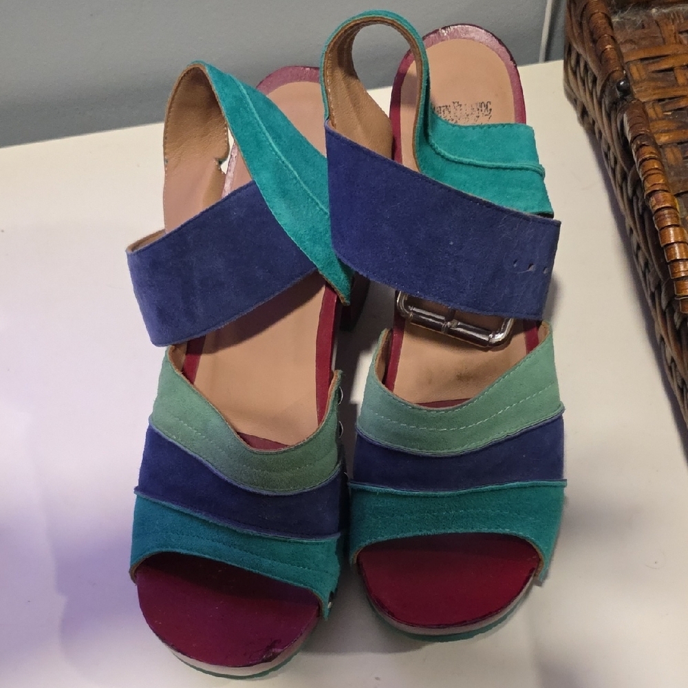 John Fluevog Multicolor Strappy Sandals - Picture 9 of 9